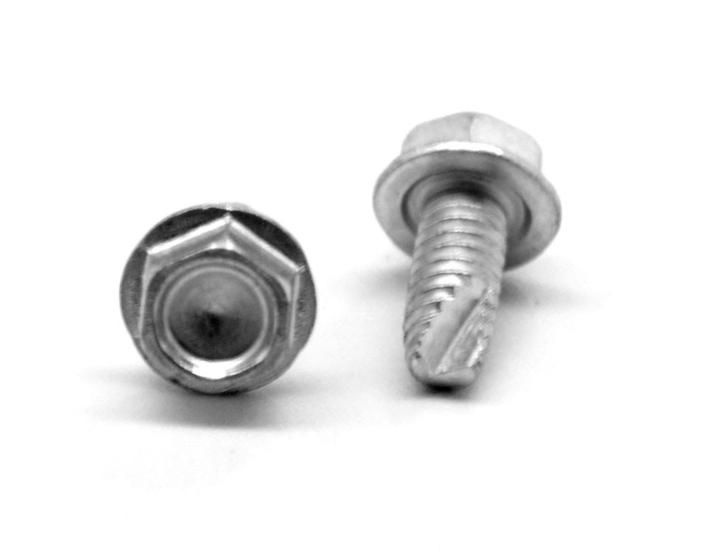 1/4-20 x 1 Coarse Thread Cutting Screw Hex Washer Head Zinc Plated K87808