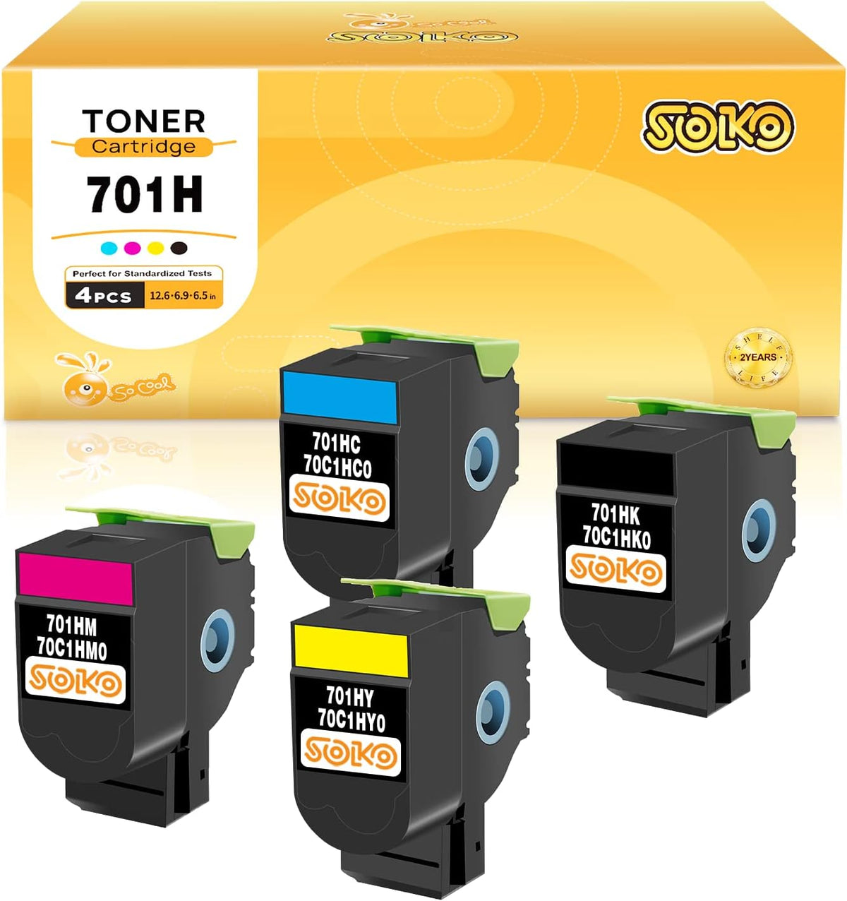 Remanufactured Toner Cartridge Replacement Black Cyan Magenta Yellow V1424