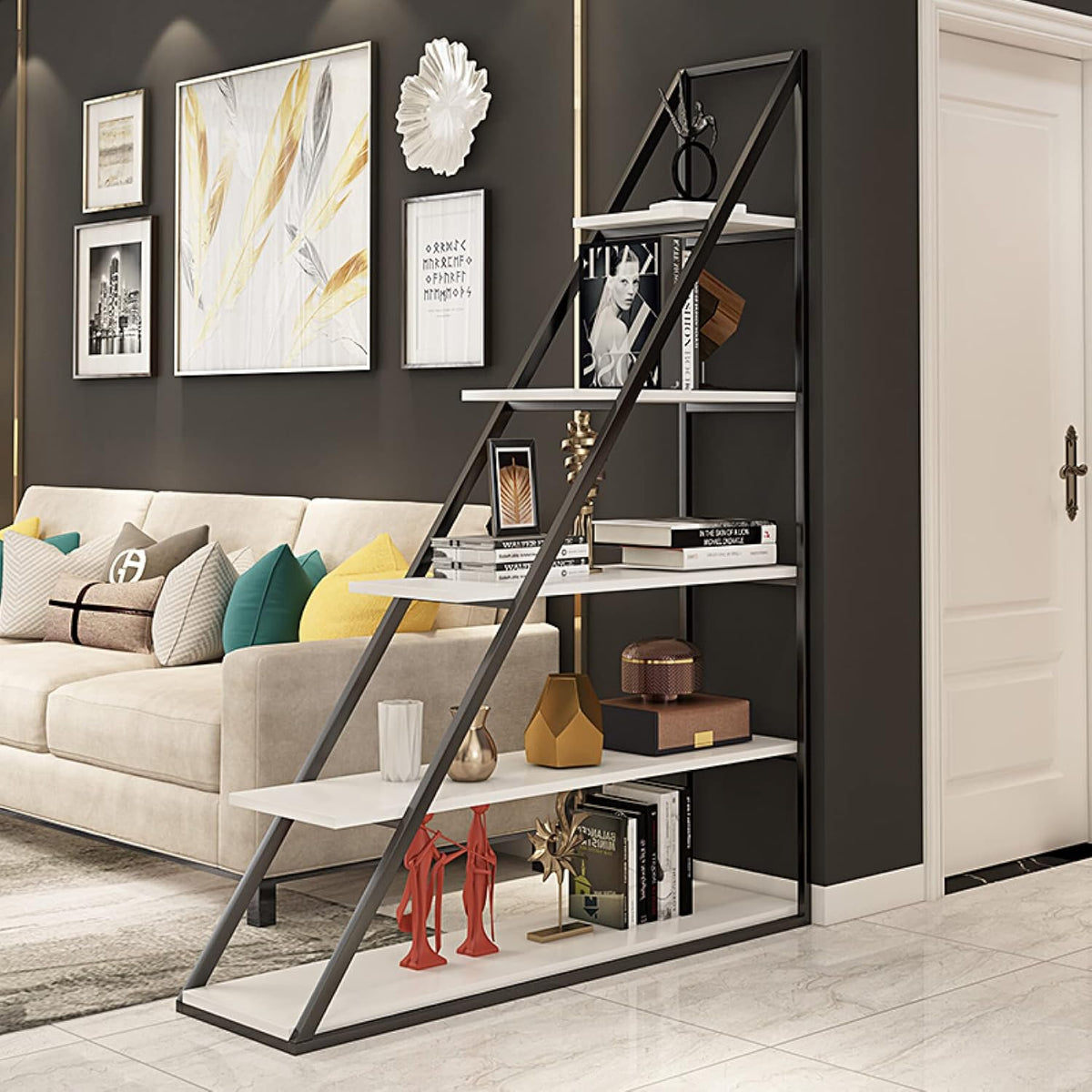 5-Tier Corner Bookshelf A354926