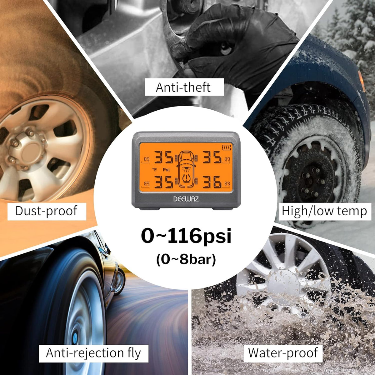 Tire Pressure Monitoring System 0-116 Psi C656