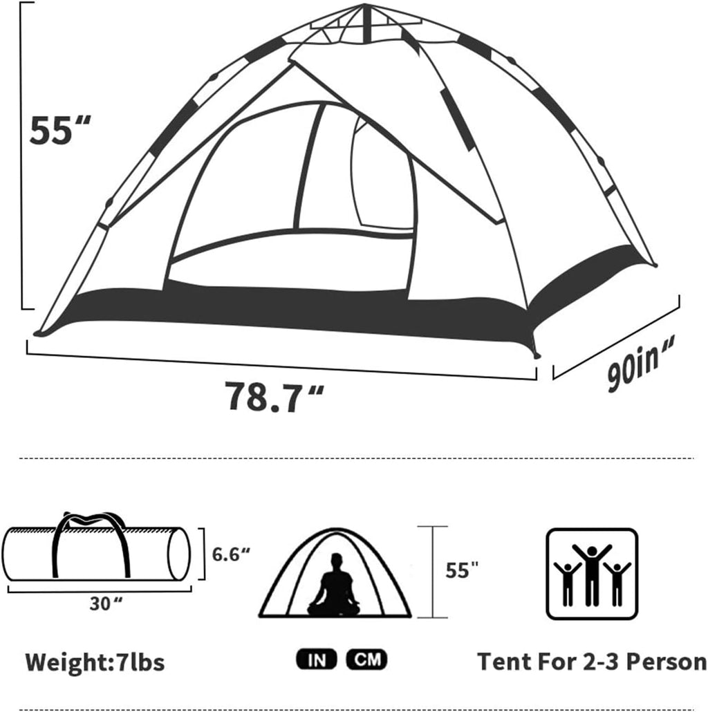Waterproof 3-4 Person Pop up Camping Tent J3297