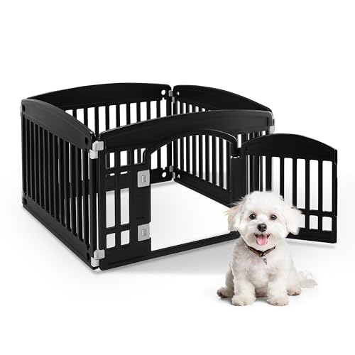 32 Inch 8 Panels Black Dog Playpen O560
