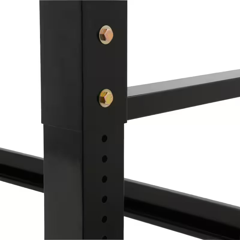 Adjustable Height Solid Wood Top Workbench in Black N4363