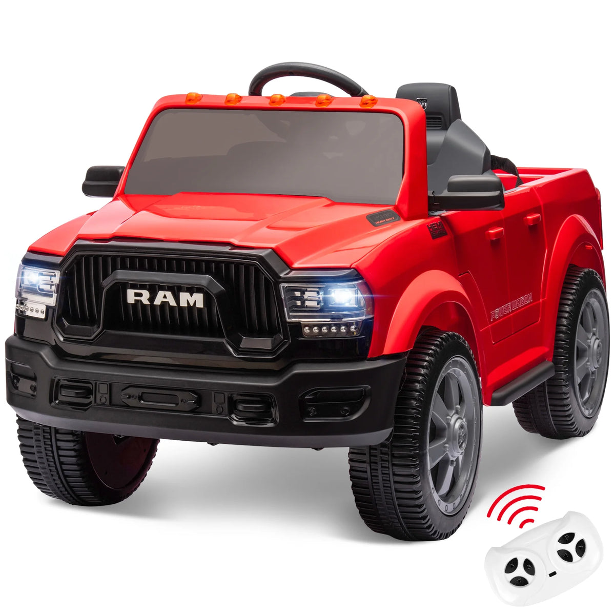 12V Powered Ride On Truck Car with Parents Remote Control, Red J982