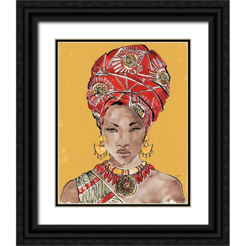 Black Ornate Wood Framed Art Print G2604