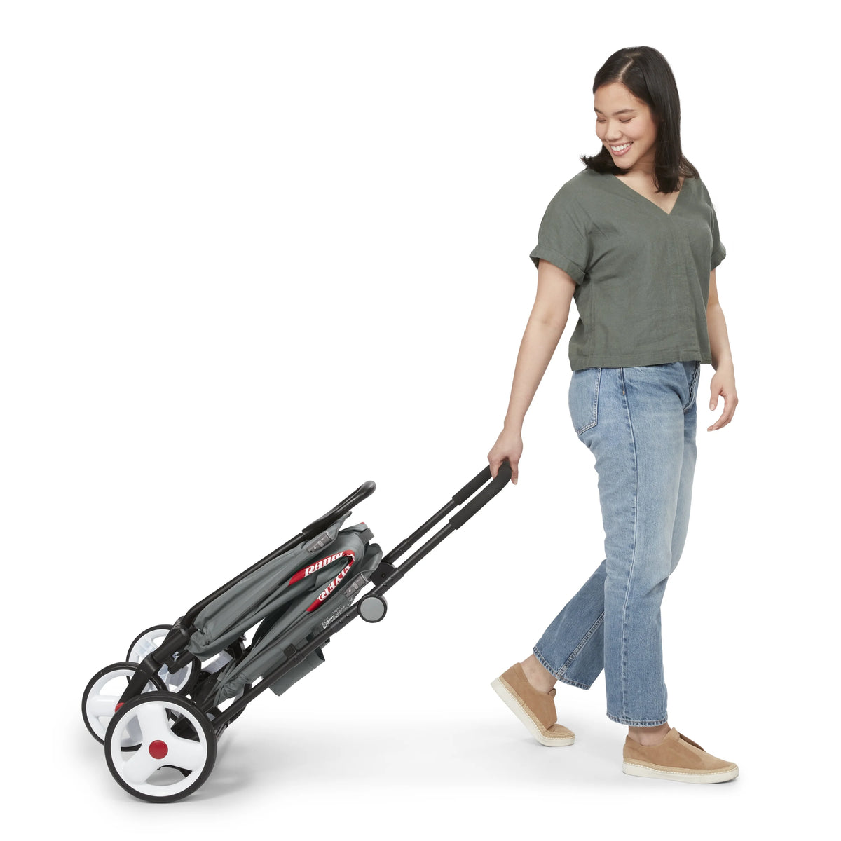 Gray Push and Pull Folding Fabric Wagon S949879