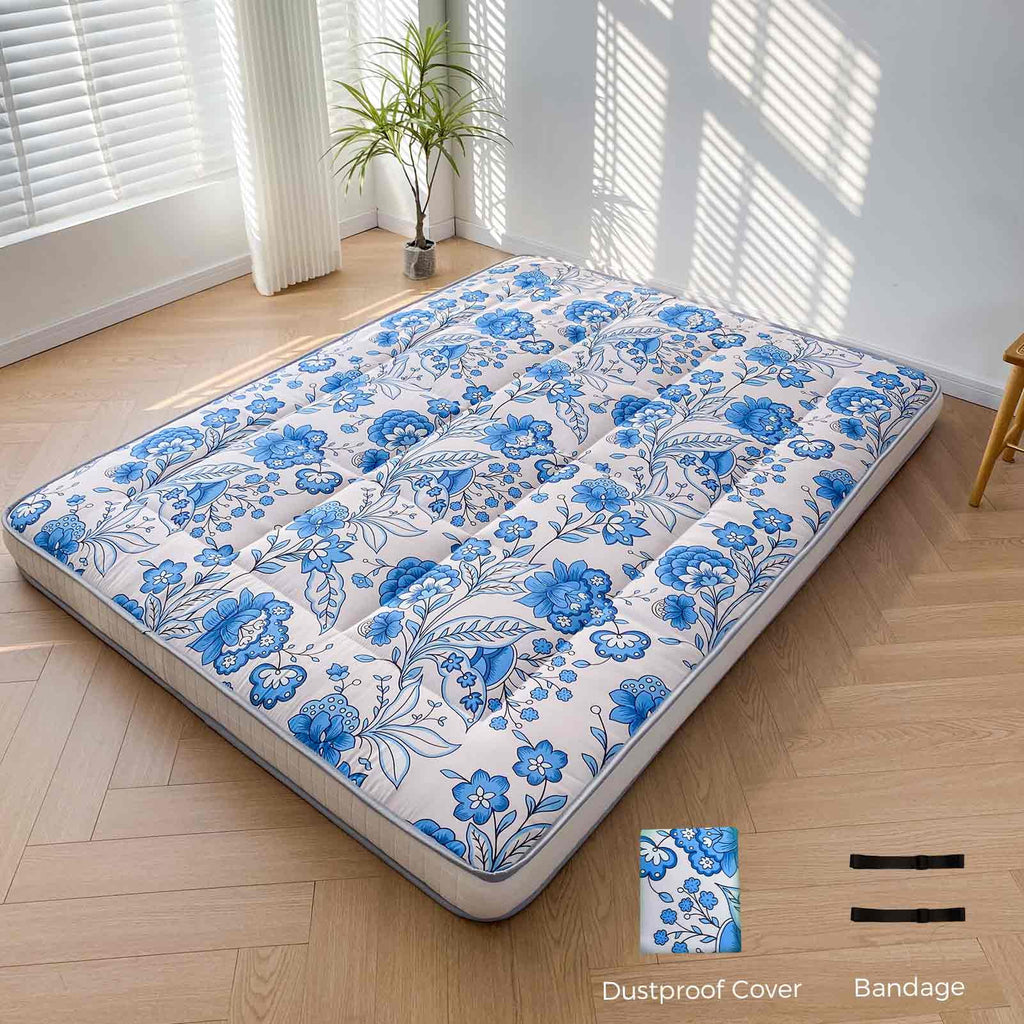 6 Extra Thick Foldable Japanese Floor Mattress, Black, Twin E729