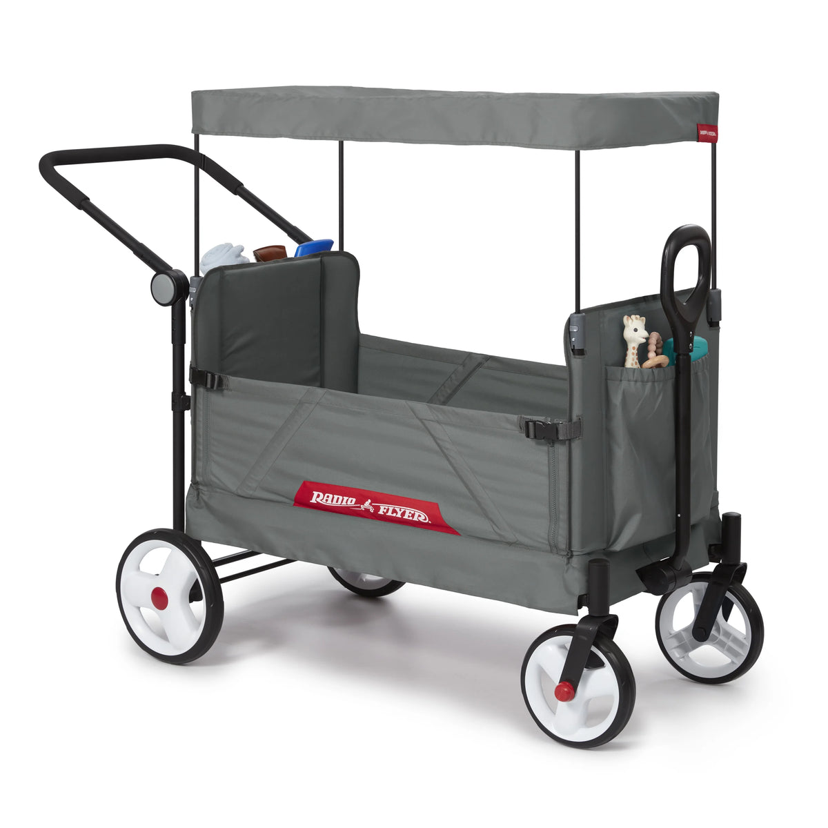 Gray Push and Pull Folding Fabric Wagon S949879