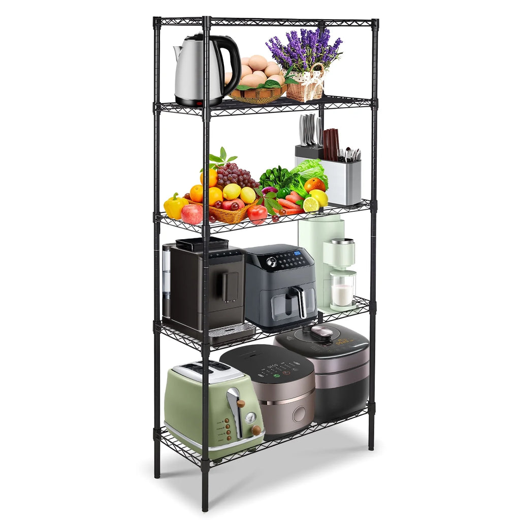 5 Tier Metal Storage Shelving Unit 35 x 14 x 70" R123565