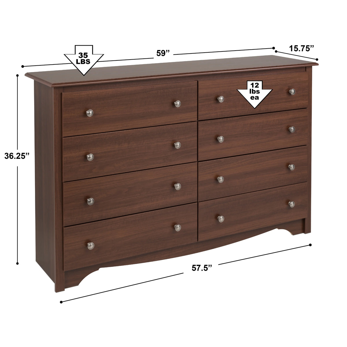 8 Drawer Cherry Dresser V498253