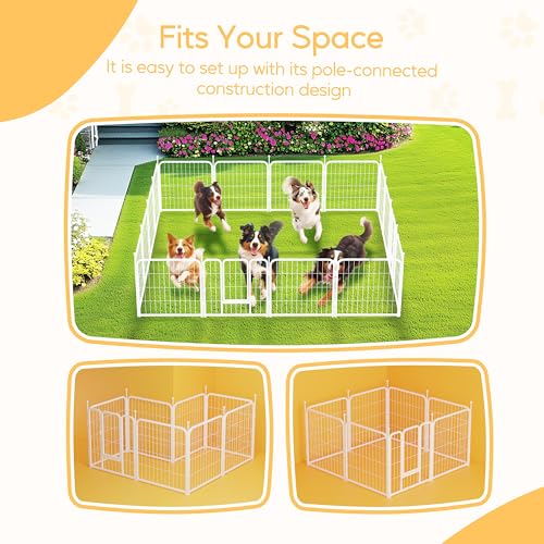 32 Inch 8 Panels Heavy Duty Metal Portable Pet Playpen Q387877