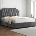 Queen Upholstered Bed with 4 Storage Drawers H736