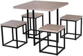 5 Piece Walnut Dining Table Set for 4 T210