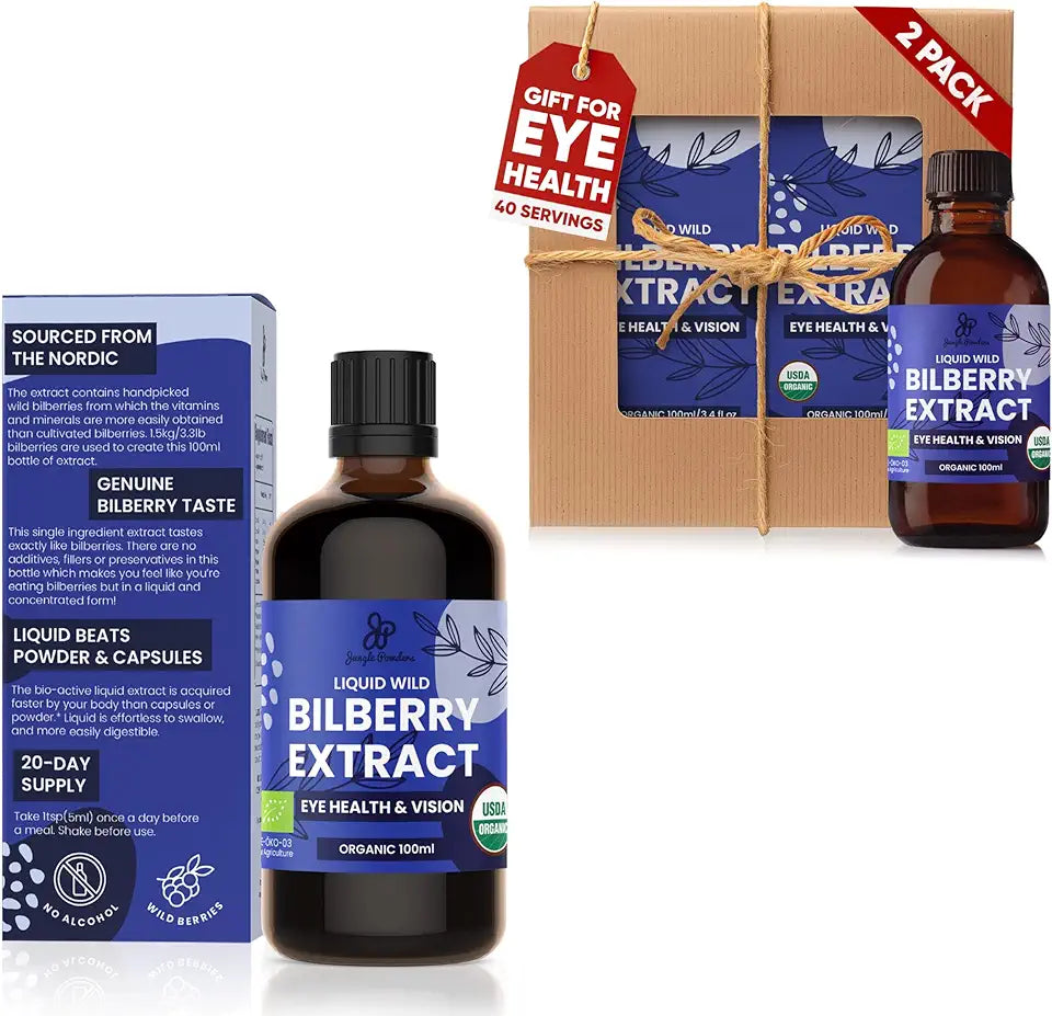 Liquid Bilberry Extract 3x3.4oz Alcohol-Free N672