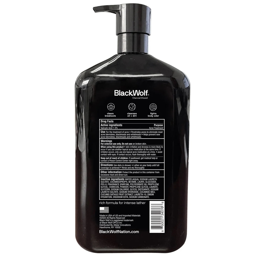 Charcoal Body Wash 33.8 Fluid Ounce E8219