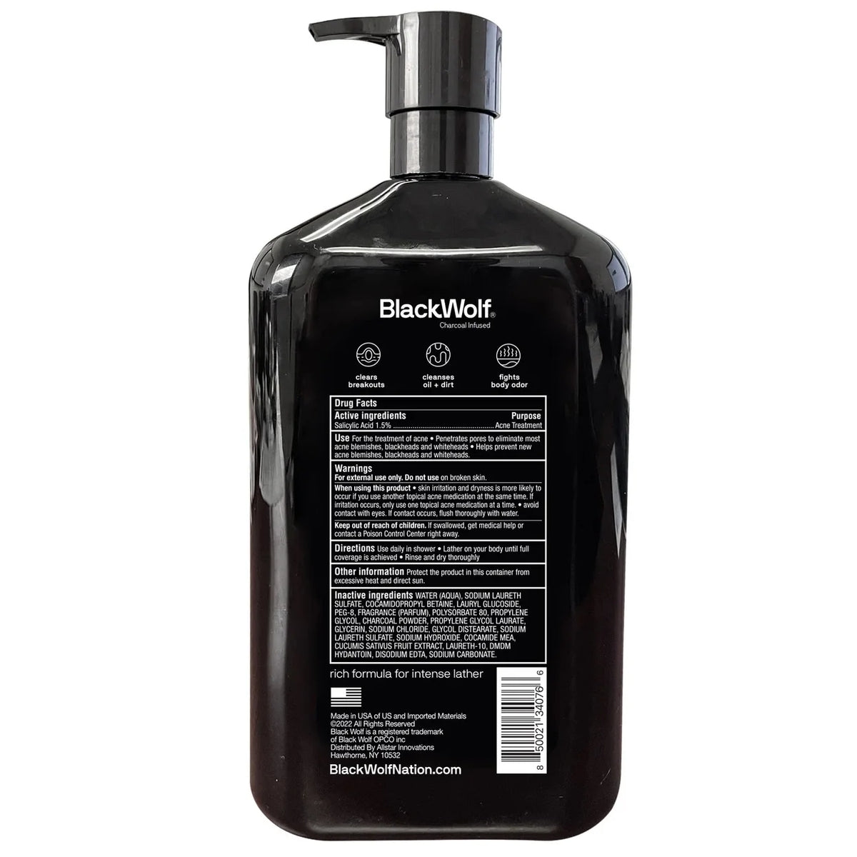 Charcoal Body Wash 33.8 Fluid Ounce E8219