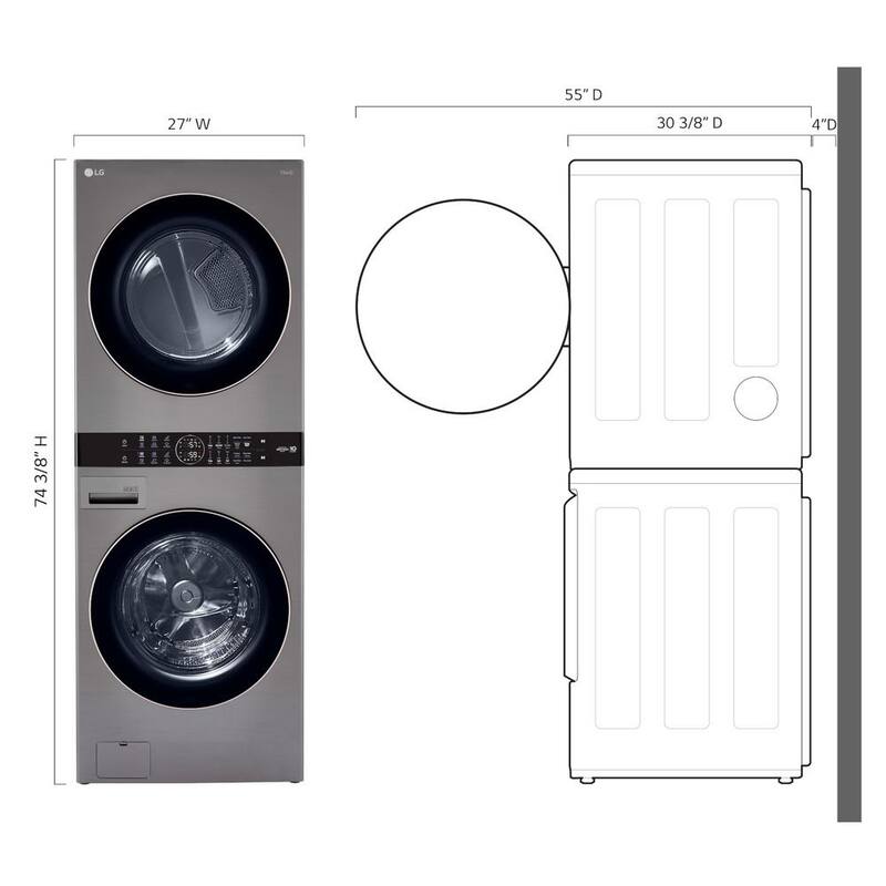 4.5 Cu.Ft. Front Load Washer & 7.4 Cu.Ft. Electric Dryer U431268