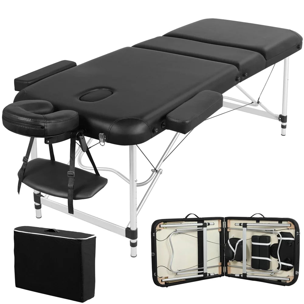 27.6'' Wide Adjustable 3 Fold Aluminum Massage Table A872033