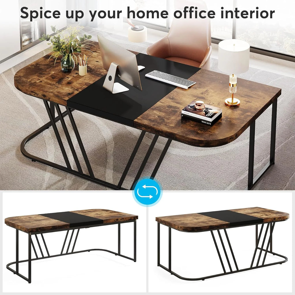 63" Industrial Executive Desk Q7987