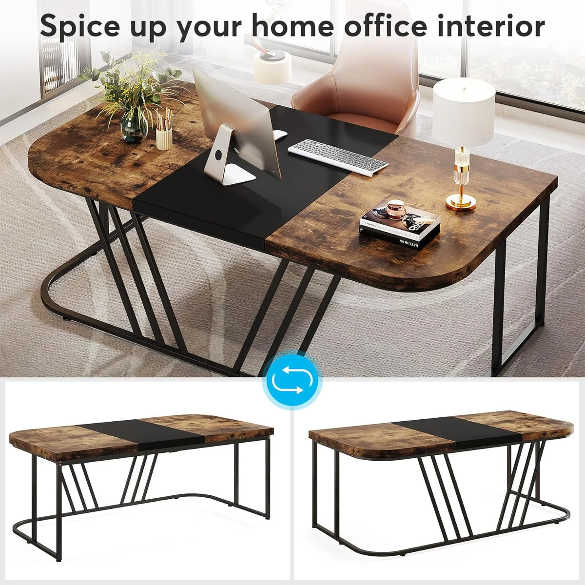 63" Industrial Executive Desk Q7987