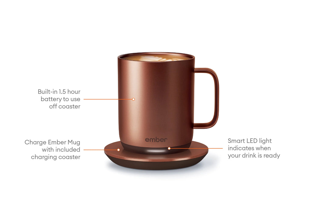 10 oz Copper Temperature Control Smart Mug E27699