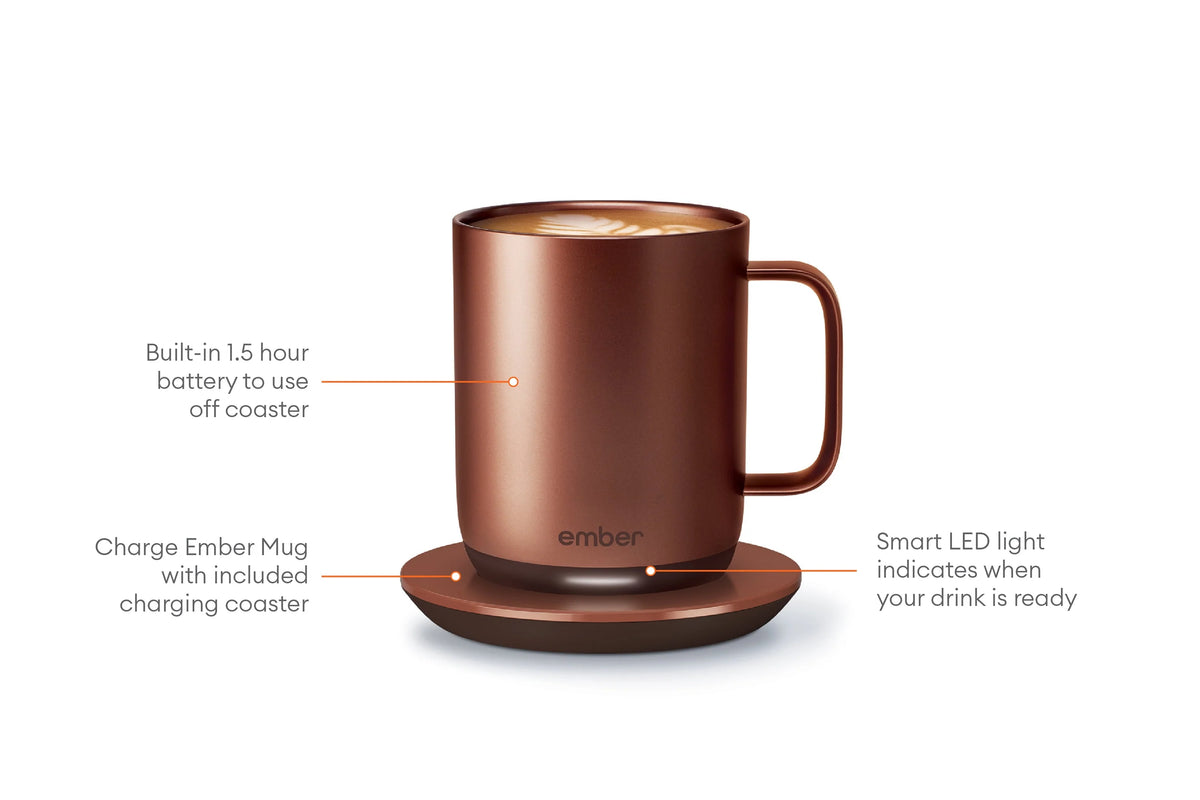 10 oz Copper Temperature Control Smart Mug E27699