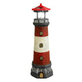 Solar Powered Led Lighthouse Garden Statue Q61897