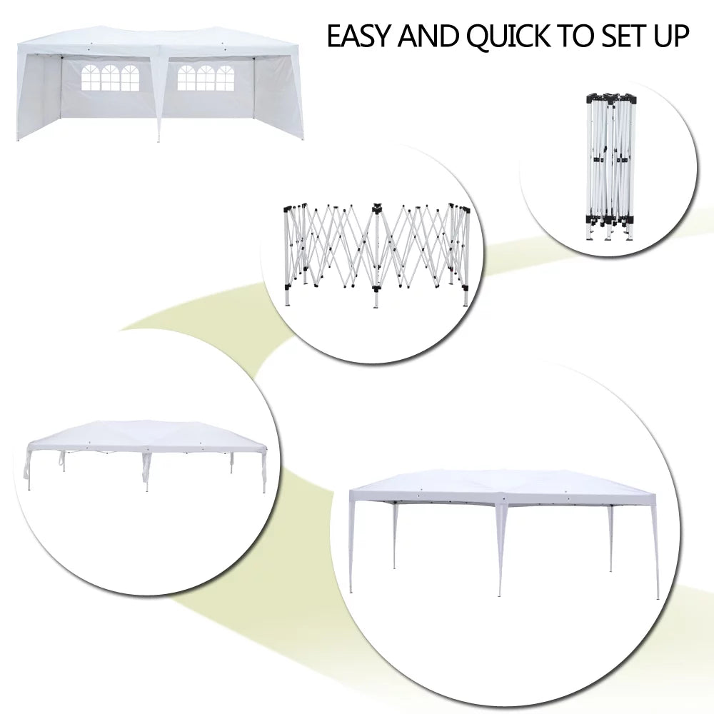10'X20' Pop up Canopy Tent White P483485