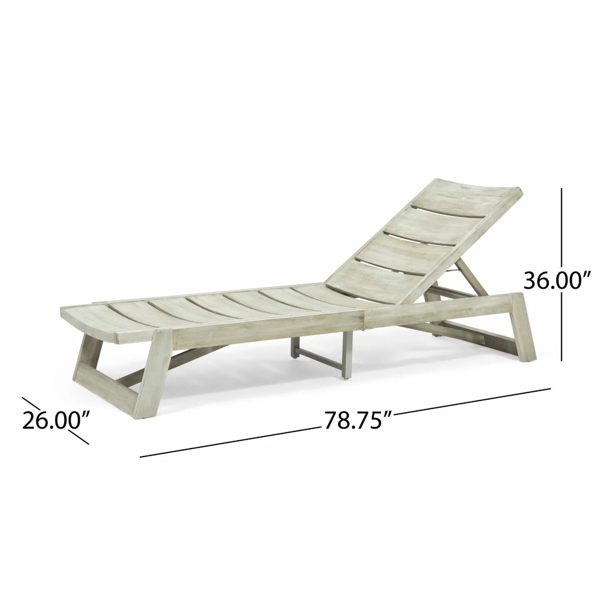 Acacia Wood Chaise Lounge Set of 4 H875