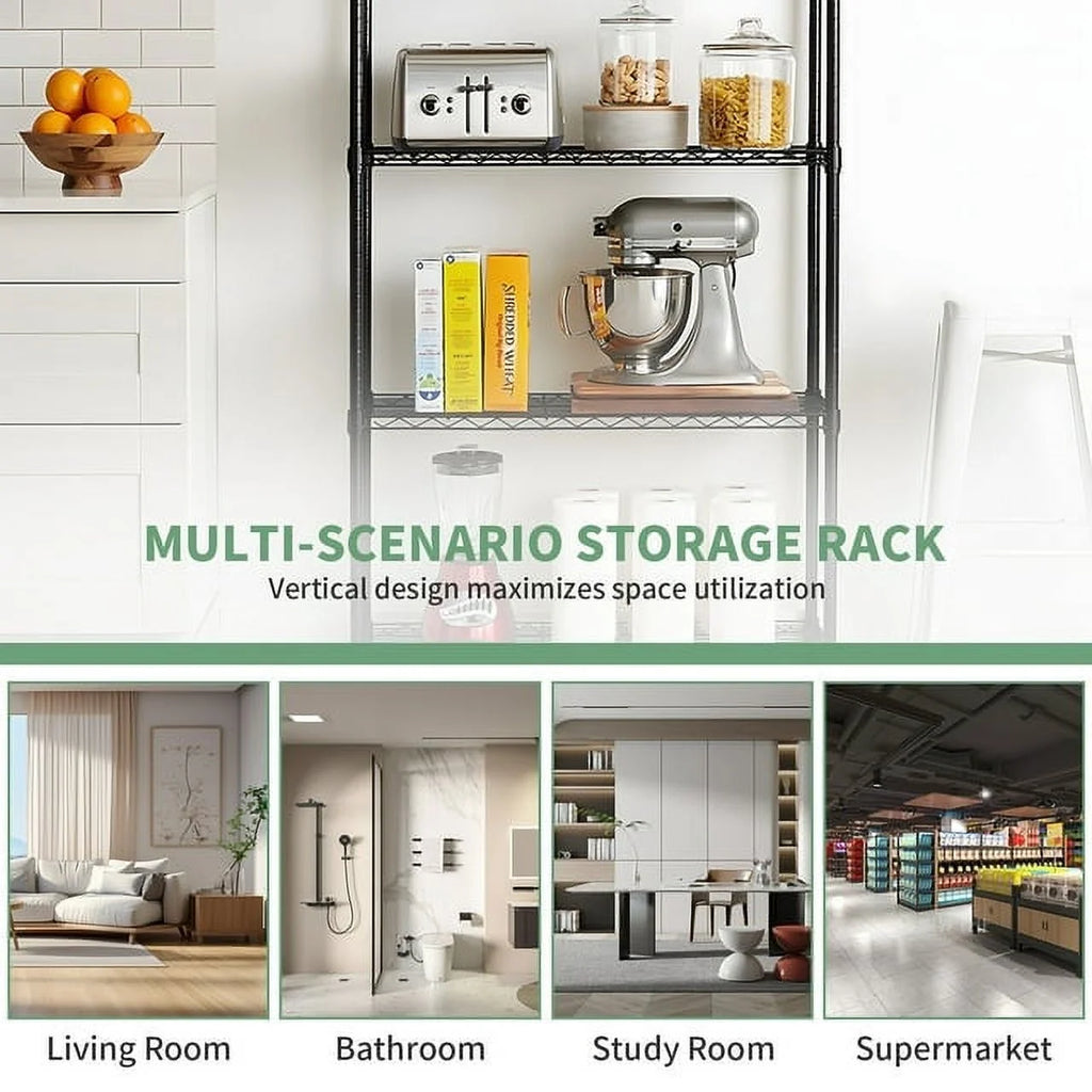 5 Tier Metal Storage Shelving Unit 35 x 14 x 70" R123565