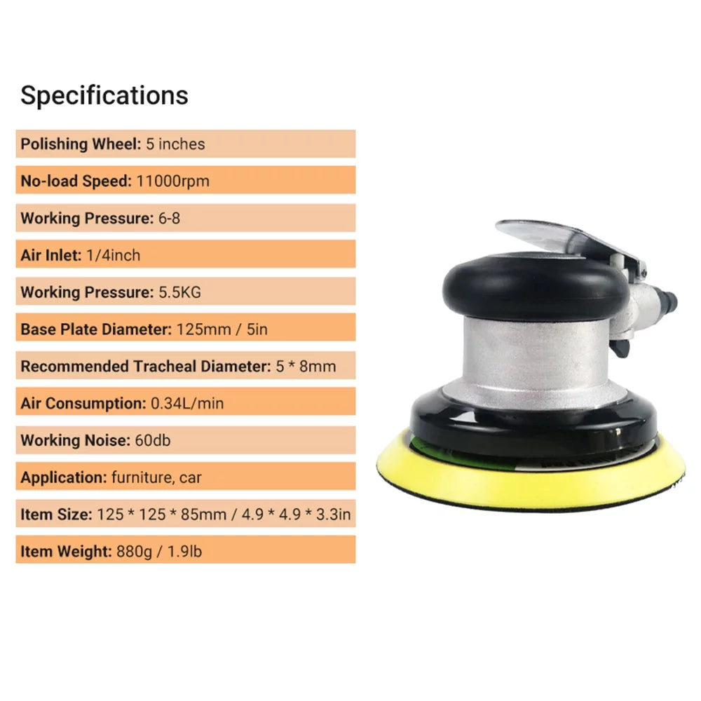 5in Pneumatic Air Sander Polisher X10511