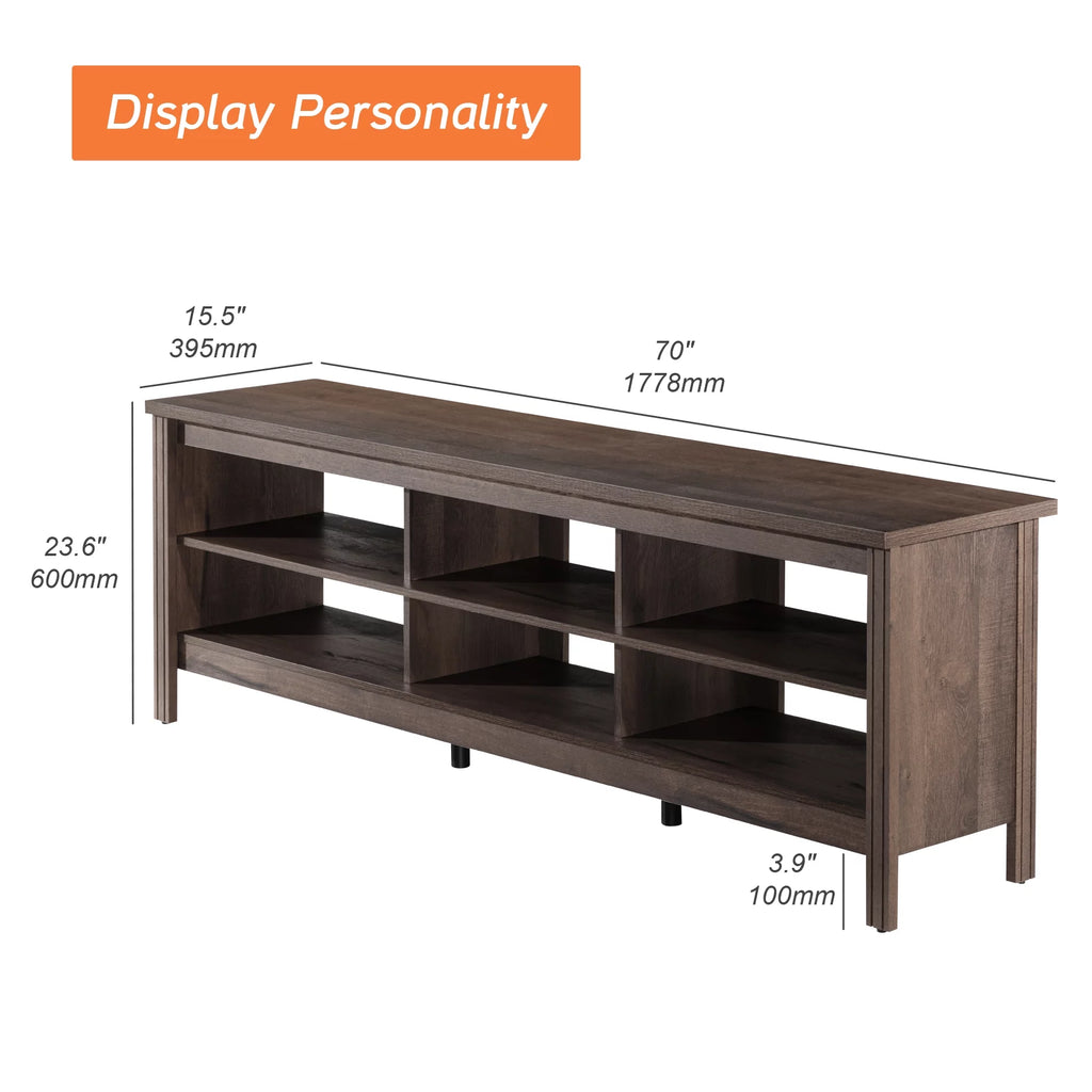70 Inch Espresso Farmhouse TV Stand R1938