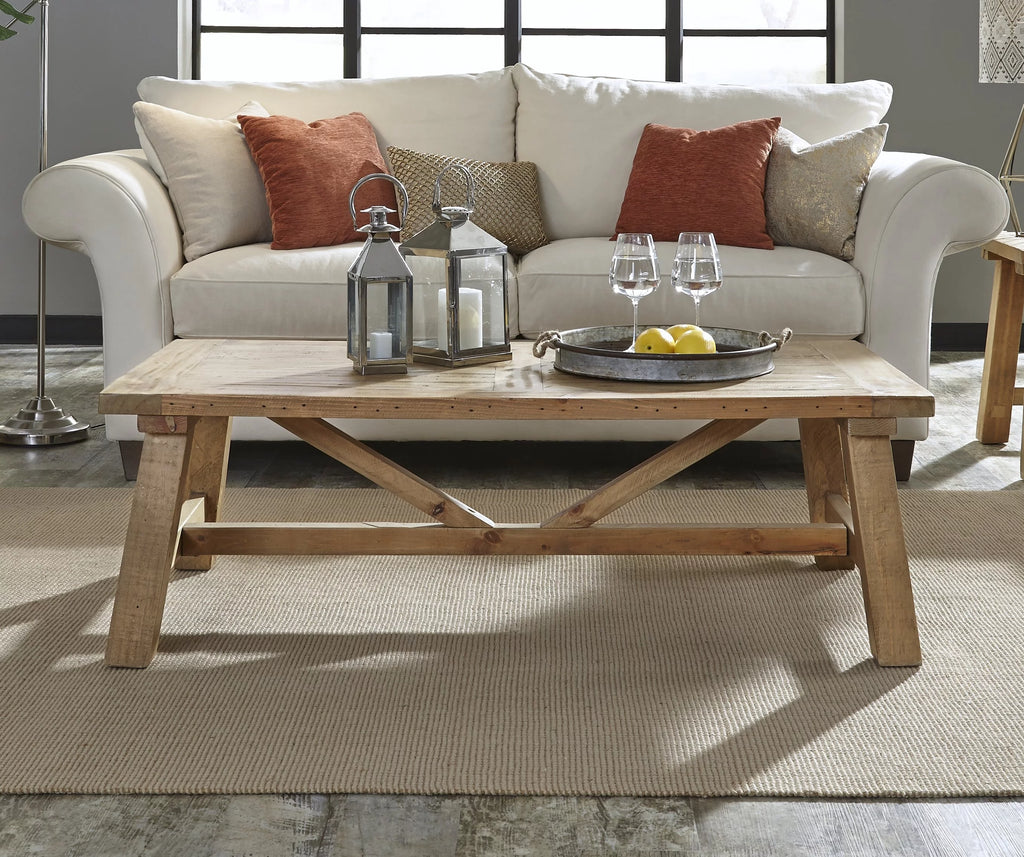 Industrial Coffee Table in Rustic Reclaimed Wood A133
