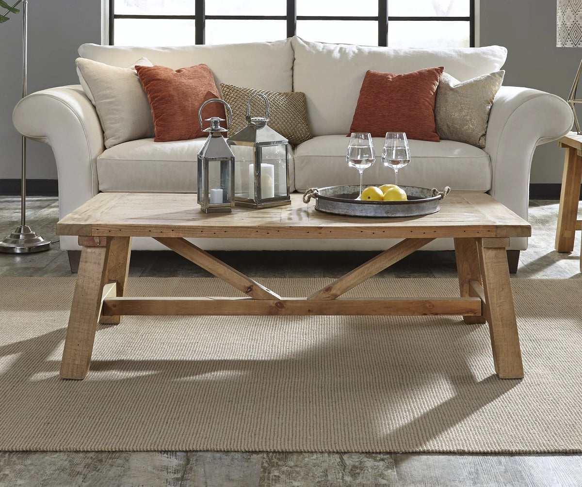 Industrial Coffee Table in Rustic Reclaimed Wood A133