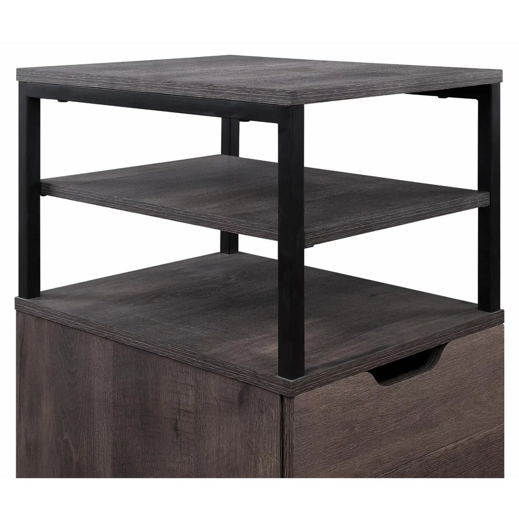 Wood 1-Drawer Mobile Storage Cart N678