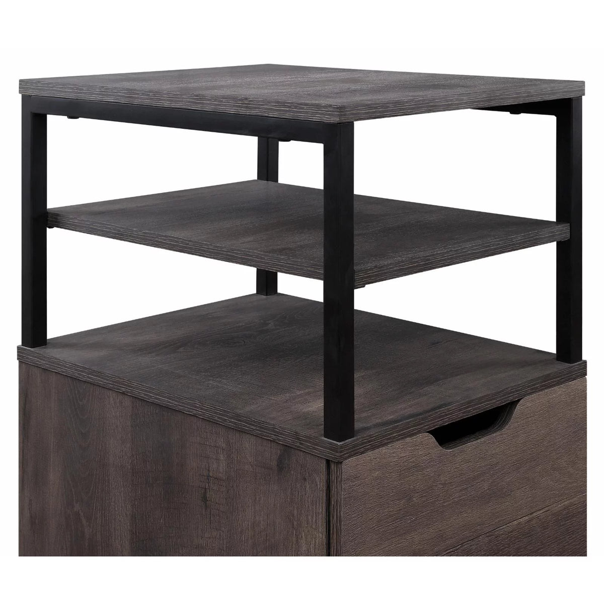 Wood 1-Drawer Mobile Storage Cart N678