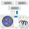 39,000 BTU 3 Zone Ceiling Cassette Ductless Air Conditioner and Heat Pump L614