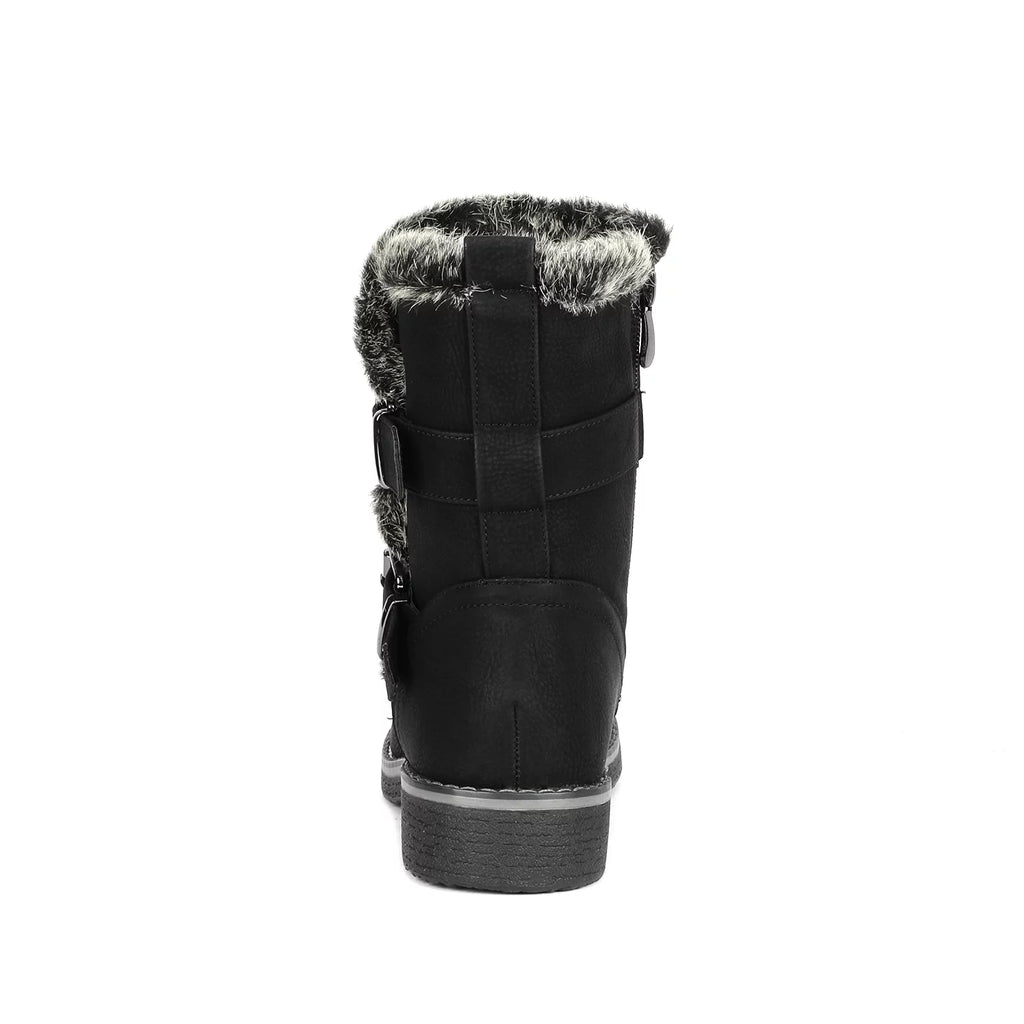 Black Mid Calf Winter Snow Boots X979763