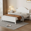Solid Wood Queen Bed White Y873507