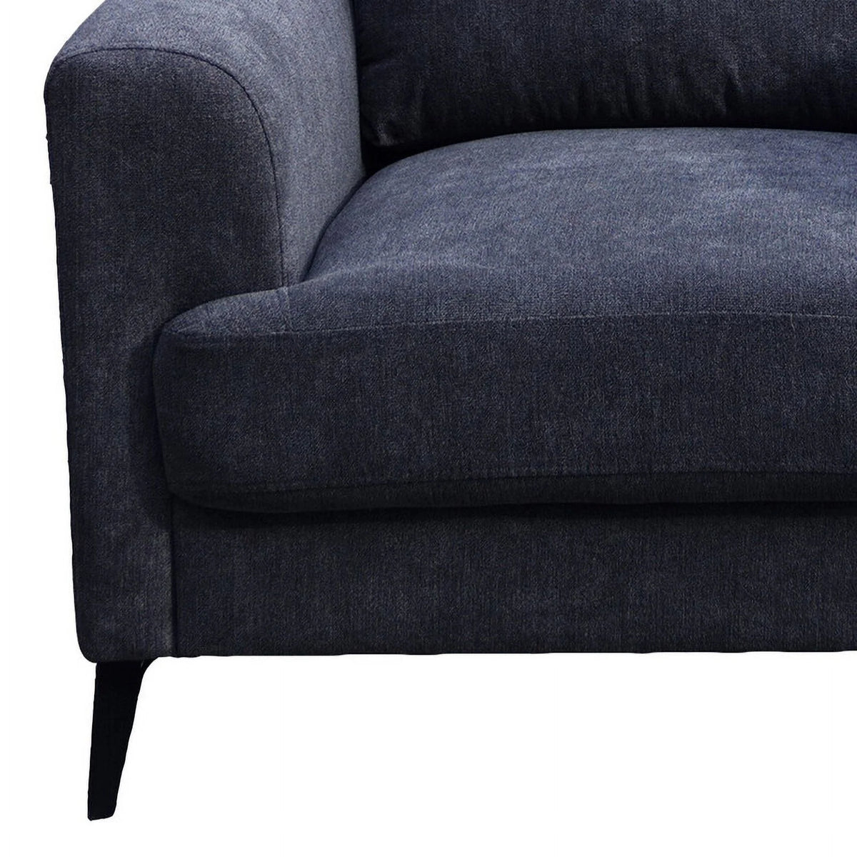Black Chenille Sofa Loveseat Chair Living Room Set F717