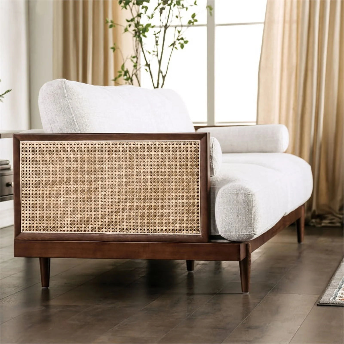 Solid Wood Sofa Set in Walnut Q445