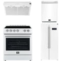 30 Electric Range, Range Hood, Refrigerator and Dishwasher in White N242984