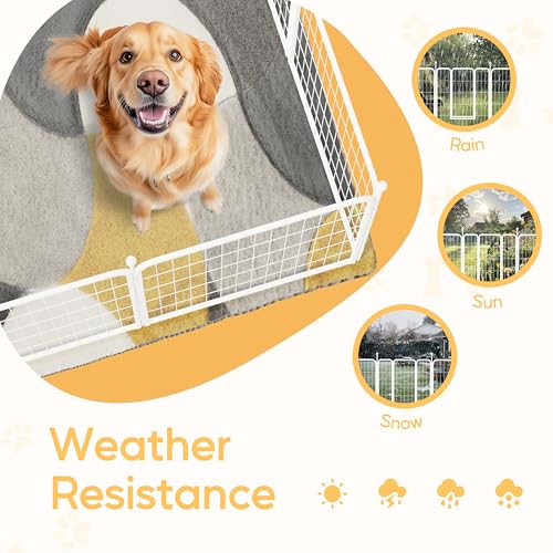32 Inch 8 Panels Heavy Duty Metal Portable Pet Playpen Q387877