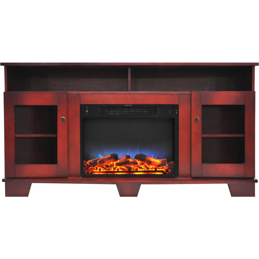 Electric Fireplace Heater with Entertainment Stand and LED Flame Display I7751