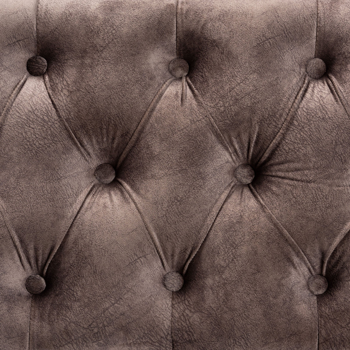 Chocolate Velvet Fabric and Dark Brown Finished Wood Bench Y617018