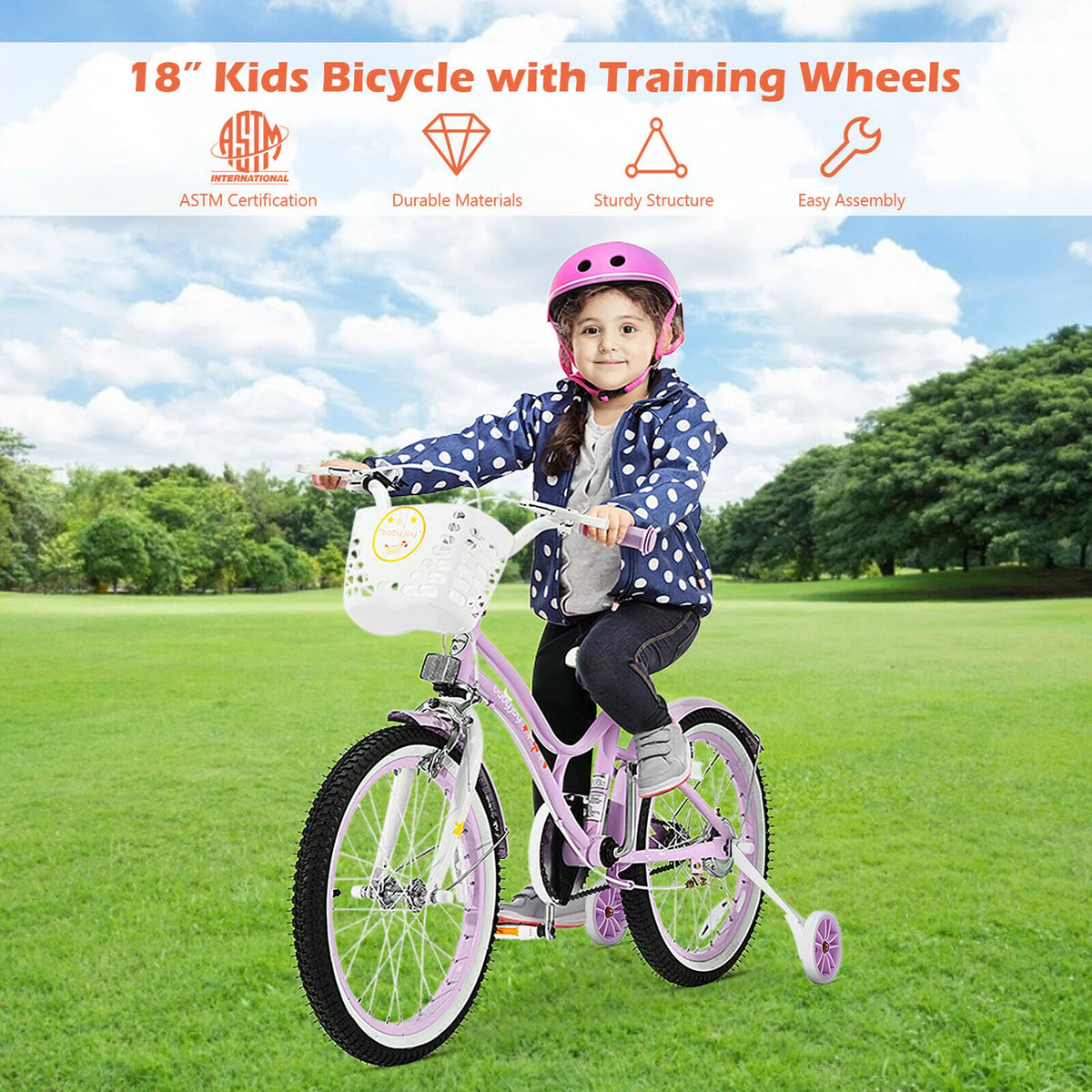 Kids Bike with Training Wheels W4133