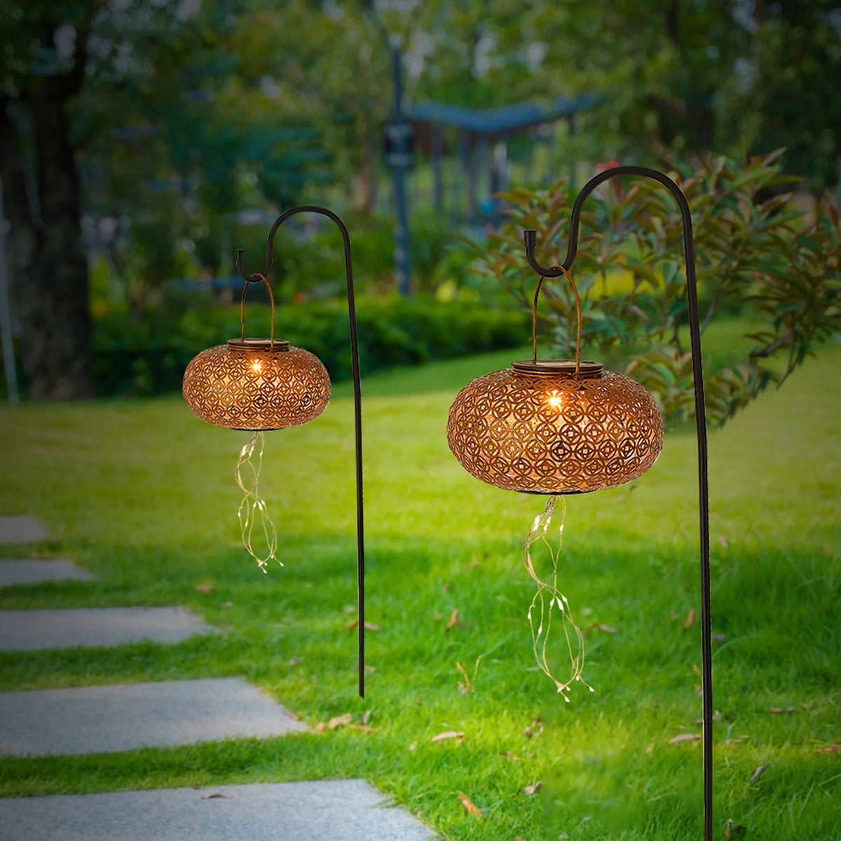 Solar Powered Chinese Lantern String Lamp M621317