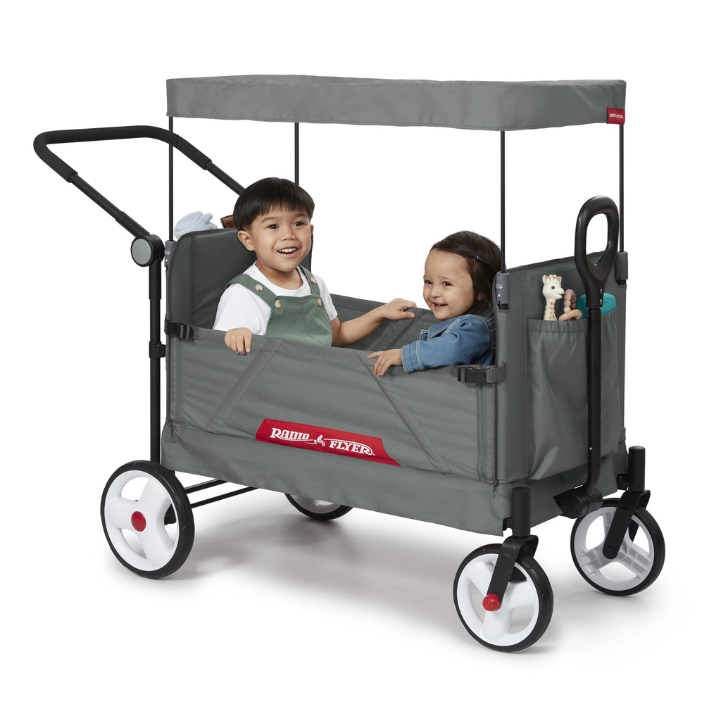 Gray Push and Pull Folding Fabric Wagon S949879