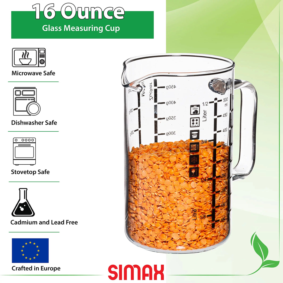 Borosilicate Glass Measuring Cup 16-Ounce I54101