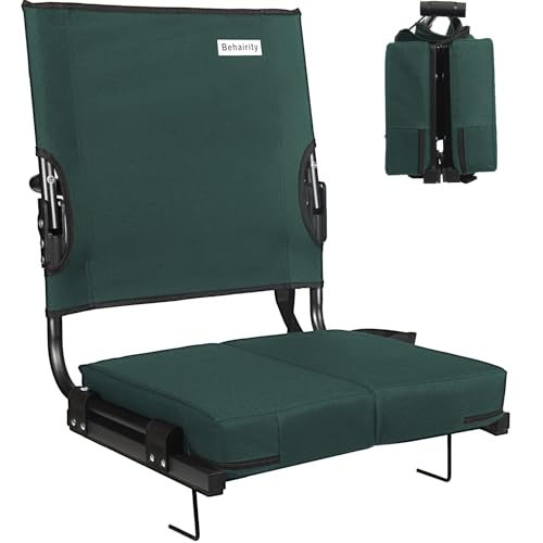 Portable Folding Padded Stadium Chair with Back Support Y5036
